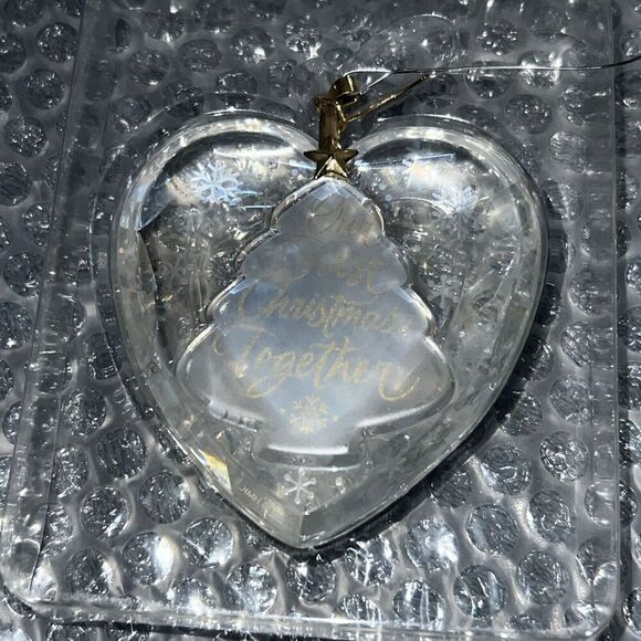 Hallmark Keepsake Ornament Our First Christmas Together 2010 Glass Tree Heart - Picture 3 of 6